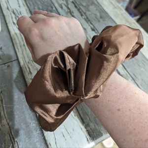 Brown Satin Oversized Scrunchie NEW!
